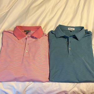 2 Peter Millar Polos. Excellent condition.